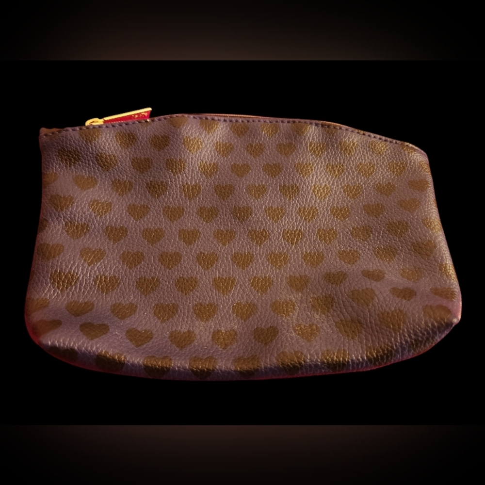IPSY Heart Patterned Navy Pouch